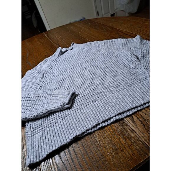 Medium American Eagle Grey Long Sleeve Mock Turtleneck Knit Pullover Sweater - Picture 4 of 4